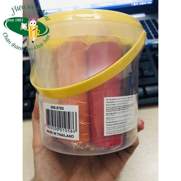 Xô đất nặn 8 màu 700g 008-8700 (18)