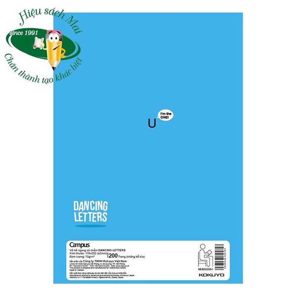 Vở kẻ ngang có chấm Campus ĐL70gsm
