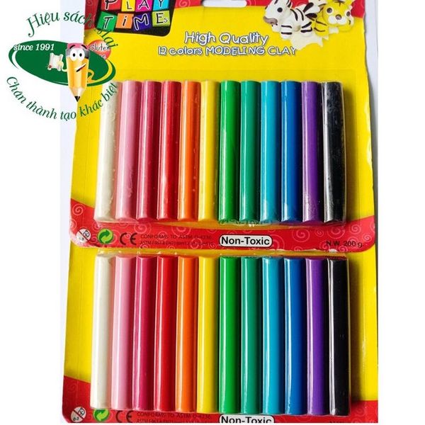 Vỉ đất nặn 12 màu 200g 002-12200 (96)