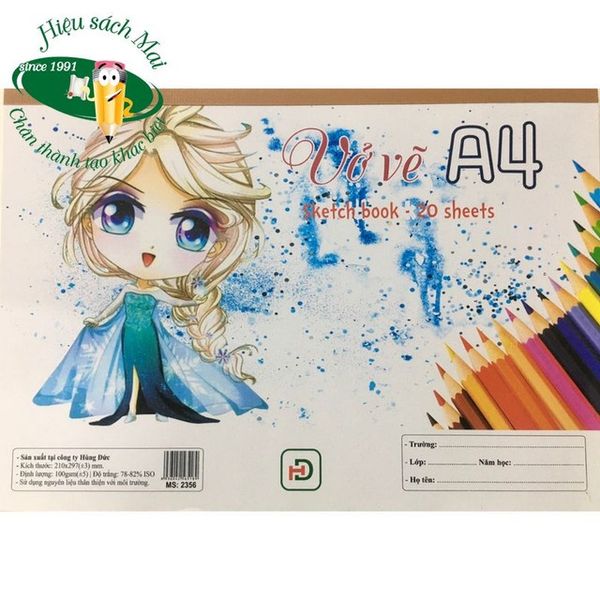 Vở vẽ A4 Hùng Đức