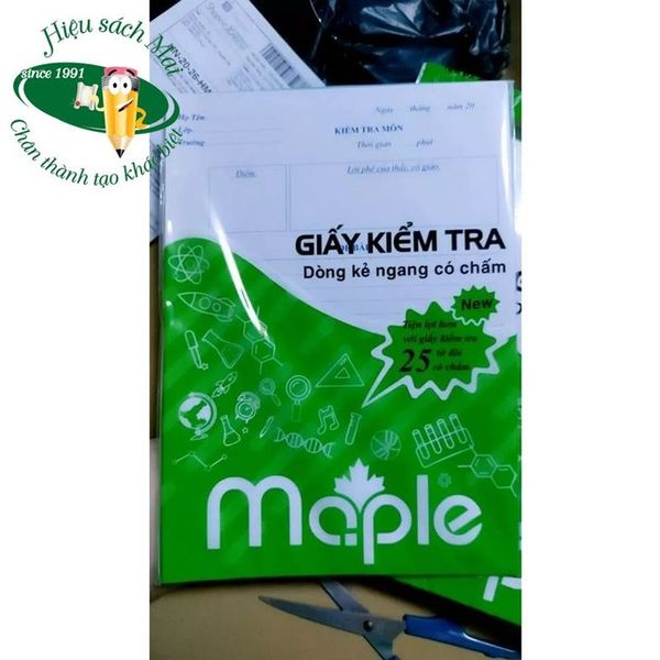 Giấy kiểm tra kẻ ngang Maple