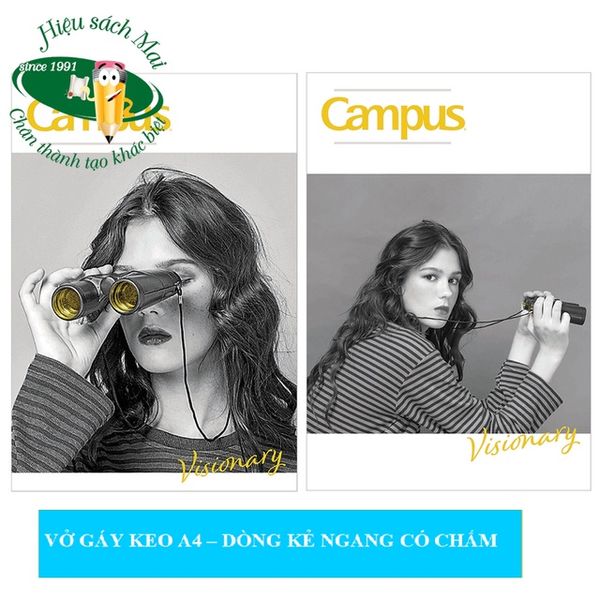 Vở kẻ ngang có chấm A4 Campus ĐL70gsm