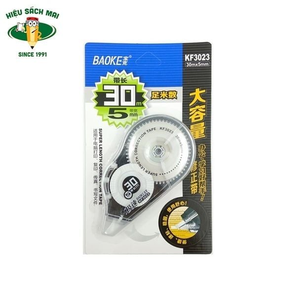 Bút Xóa Bằng 30M Baoke Kf3023 Chính Hãng - Có Tại Hiệu Sách Mai