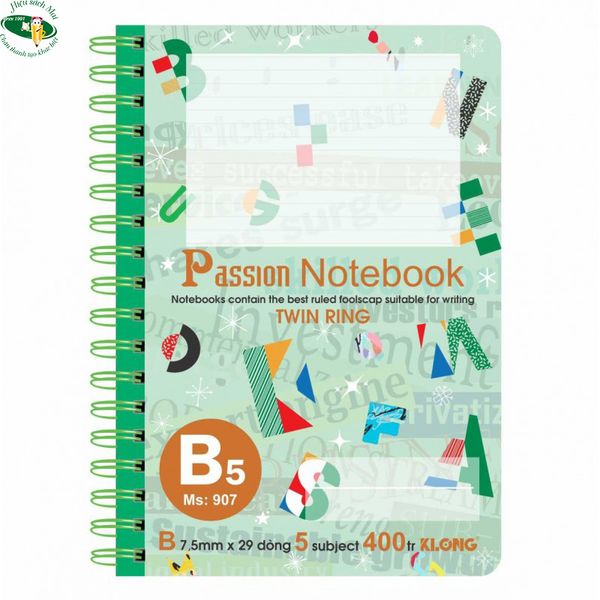 [KLONG] Sổ lò xo B5 kép 400 trang Klong907 (24Q/ thùng) sản phẩm chính hãng