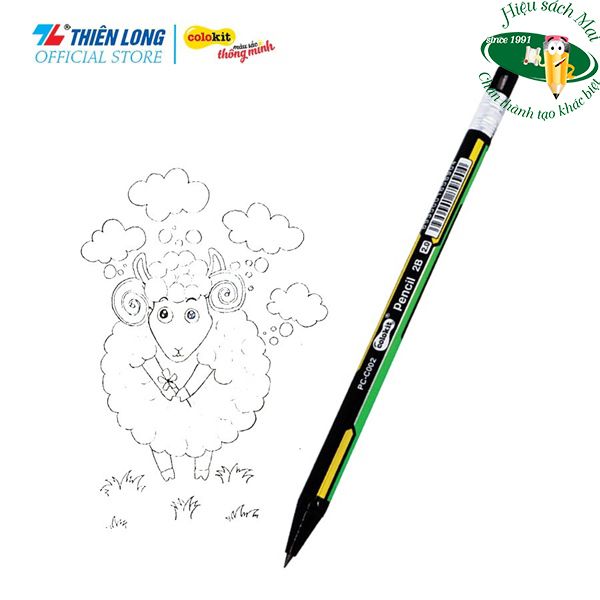 [THIÊN LONG] Bút chì kim 2B Neon Colokit PC-C002 (5/60/960) sản phẩm chính hãng