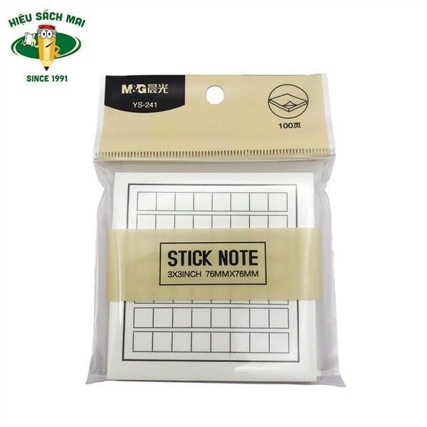 Giấy Nhớ Trắng 3X3 Có In M&G Ys-241 Chính Hãng - Có Tại Hiệu Sách Mai