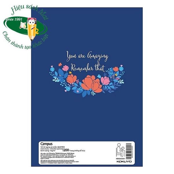 Vở kẻ ngang có chấm Campus ĐL70gsm