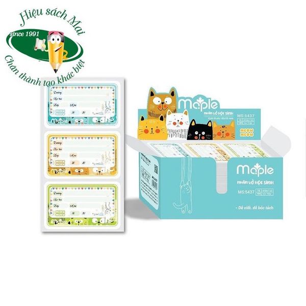 Nhãn vở Maple (100 tập/hộp)