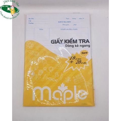 [MAPLE] Giấy Kiểm Tra Kẻ Ngang Maple Sản Phẩm Chính Hãng