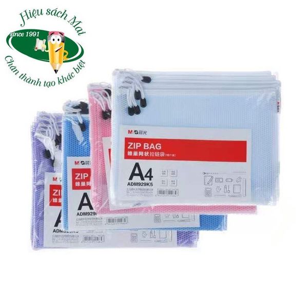 Túi Lưới Màu A4 ( Trắng, Hồng, Xanh , Tím) Adm929K5 Có Tại Hiệu Sách Mai Hãng M&G