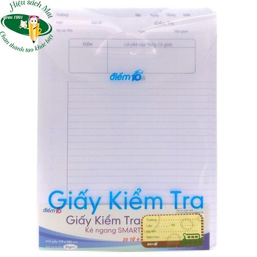 [THIÊN LONG] Giấy kiểm tra ô ly Điểm 10 TP-GKT06 (20 đôi + 6 đơn) (100) sản phẩm chính hãng