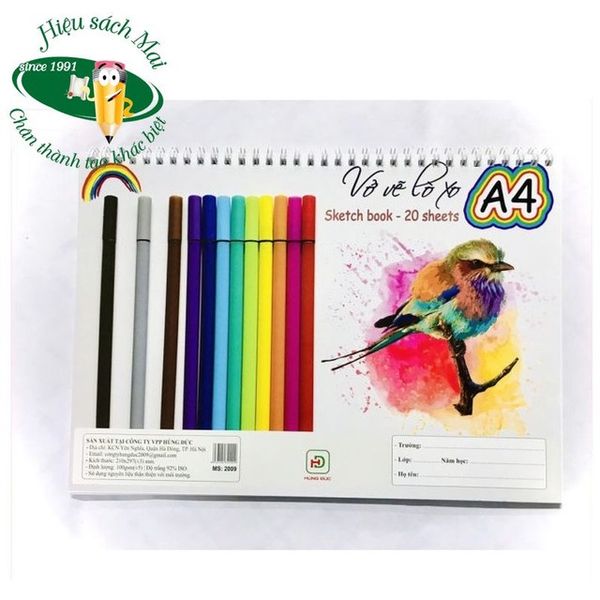 Vở vẽ A4 Hùng Đức