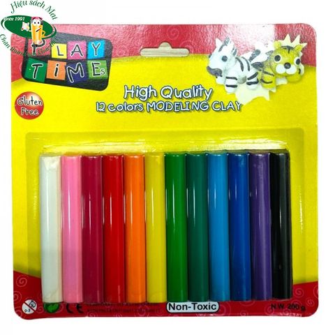 [ELEPHANT] Vỉ đất nặn 12 màu 200g 002-12200 (96) sản phẩm chính hãng