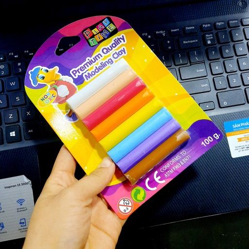 [ELEPHANT] Vỉ đất nặn 8 màu neon 100g 002-8N100 (144) sản phẩm chính hãng