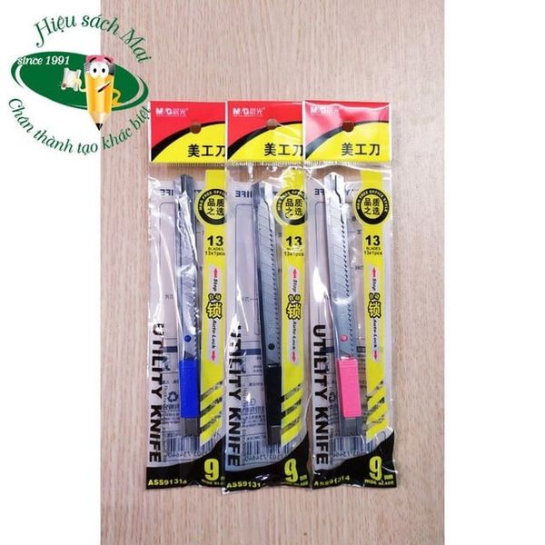 Dao Rọc Giấy Thân Inox M&G Chính Hãng - Có Tại Hiệu Sách Mai