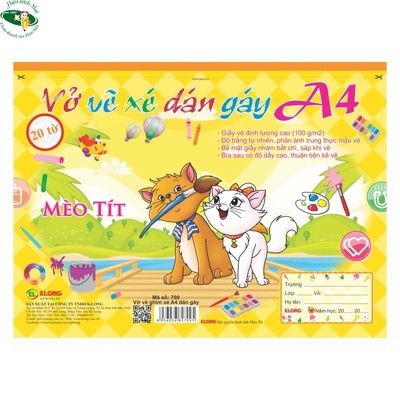 Vở Vẽ Xé A4 Klong709 Chính Hãng - Có Tại Hiệu Sách Mai