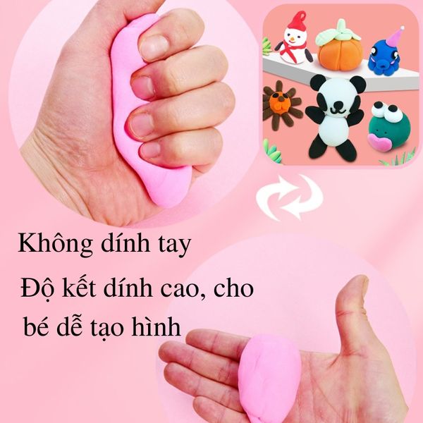 [ELEPHANT] Vỉ đất nặn 6 màu 50g + 1 khuôn hình 002-6SM50 (288) sản phẩm chính hãng