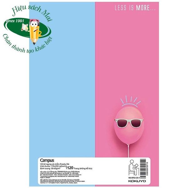 Vở kẻ ngang có chấm Campus ĐL58-65gsm
