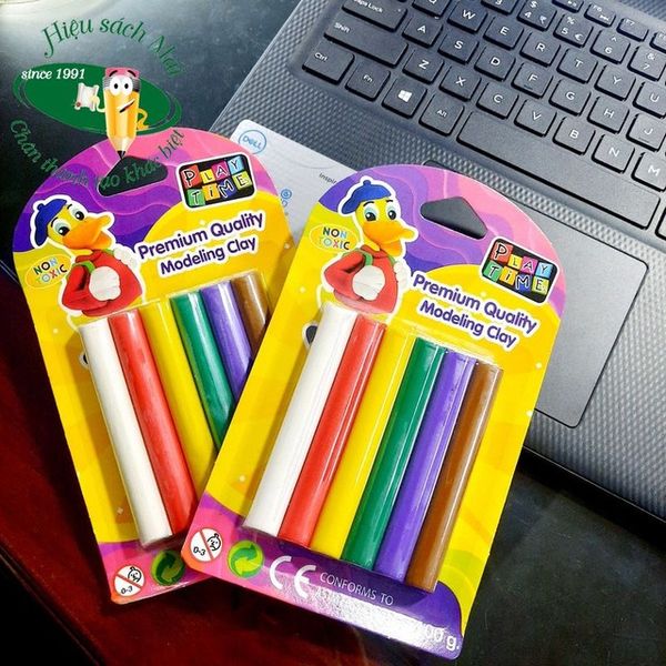Vỉ đất nặn 6 màu 100g 002-6100 (144)