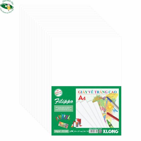 [KLONG] Giấy vẽ A4 20 tờ Klong730 (160 tâp/ thùng) sản phẩm chính hãng