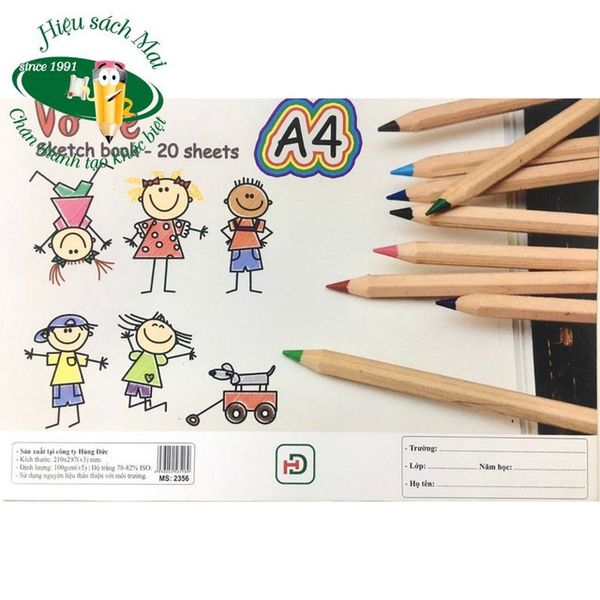 Vở vẽ A4 Hùng Đức