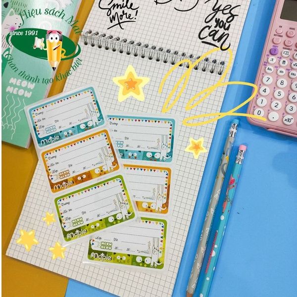 Nhãn vở Maple (100 tập/hộp)