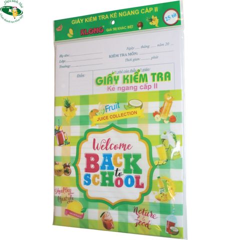 [KLONG] Giấy kiểm tra C2 Klong232 (120 tập / thùng) sản phẩm chính hãng