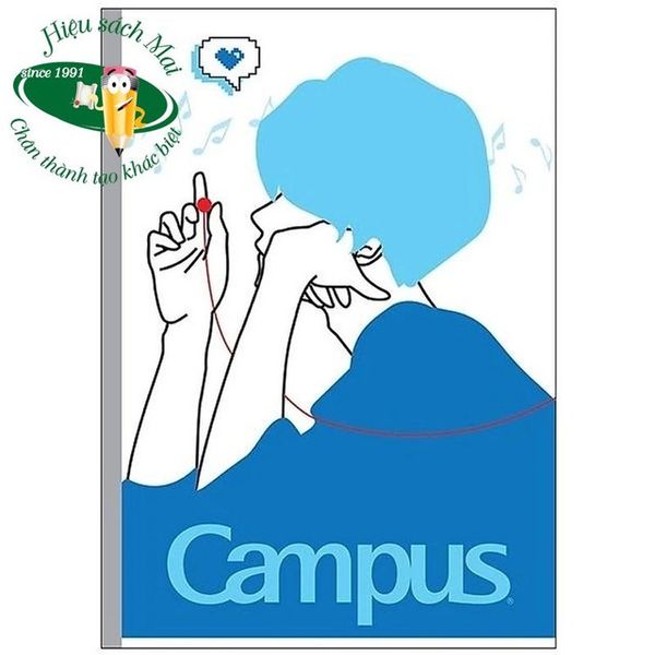 Vở kẻ ngang có chấm Campus ĐL58-65gsm