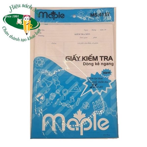 Giấy kiểm tra kẻ ngang Maple