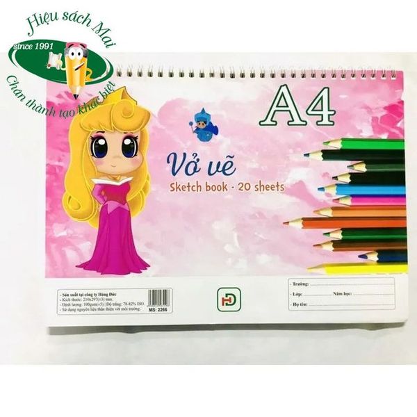 Vở vẽ A4 Hùng Đức
