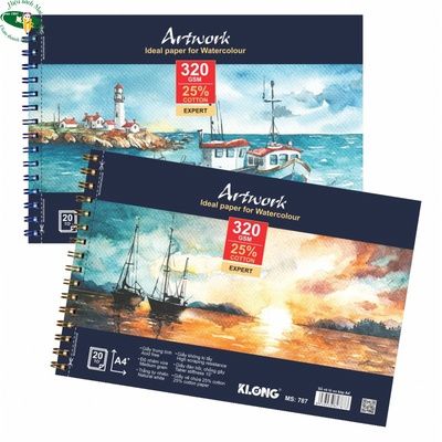 [KLONG] Vở vẽ lò xo A4 320 GSM Klong787 (20Q/ thùng) sản phẩm chính hãng