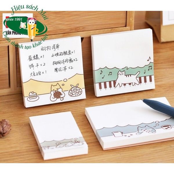Giấy Nhớ Hình Mèo Chính Hãng - Có Tại Hiệu Sách Mai