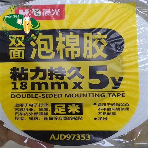 Băng Dính Xốp 18Mm 5Ya M&G Ajd97353 Có Tại Hiệu Sách Mai Hãng M&G