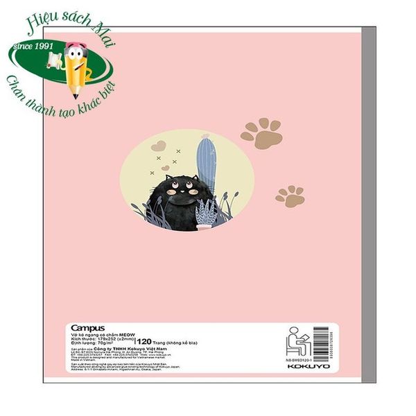 Vở kẻ ngang có chấm Campus ĐL70gsm