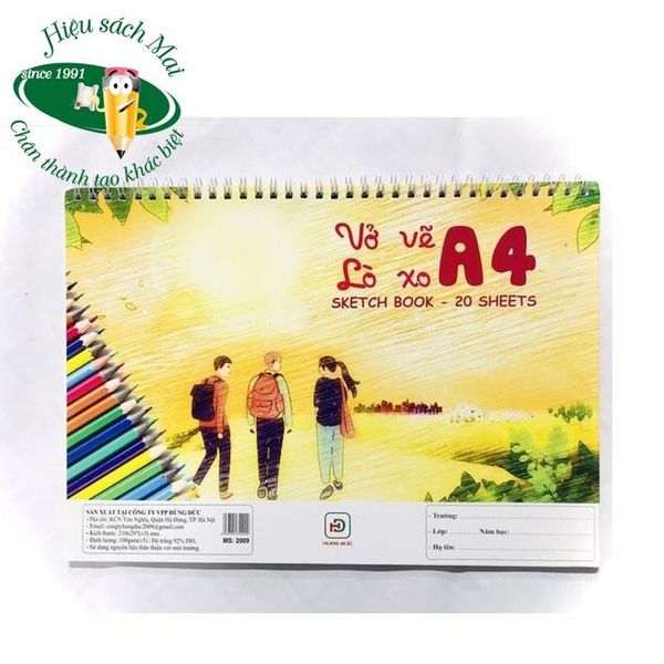 Vở vẽ A4 Hùng Đức