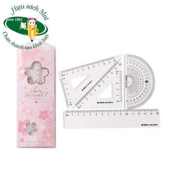 Arl960G2 Thước Bộ Eke (4Sp) 20Cm Hoa Đào Có Tại Hiệu Sách Mai Hãng M&G