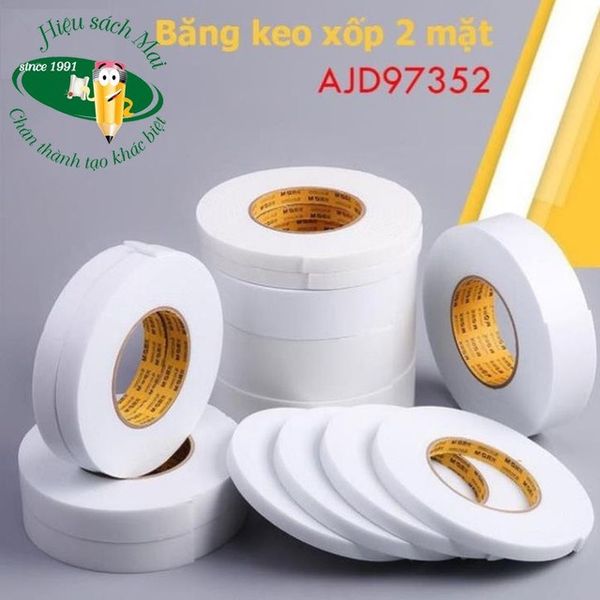 Băng Dính Xốp 12mm Ajd97352 2 Cuộn/Túi Chính Hãng - Có Tại Hiệu Sách Mai