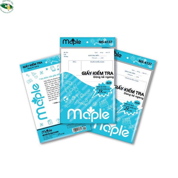 [MAPLE] Giấy Kiểm Tra Kẻ Ngang Maple Sản Phẩm Chính Hãng
