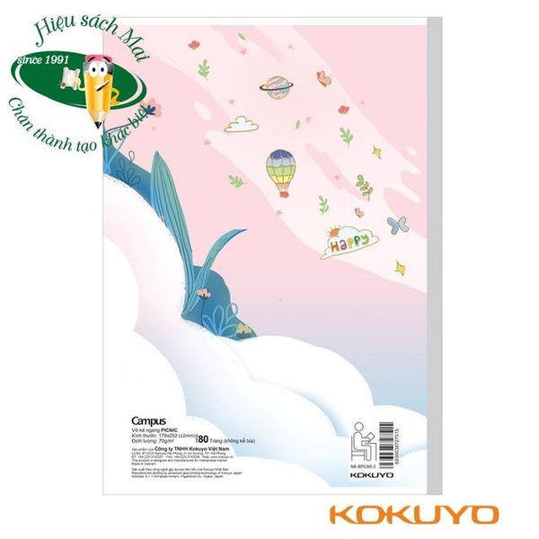 Vở kẻ ngang Campus ĐL70gsm