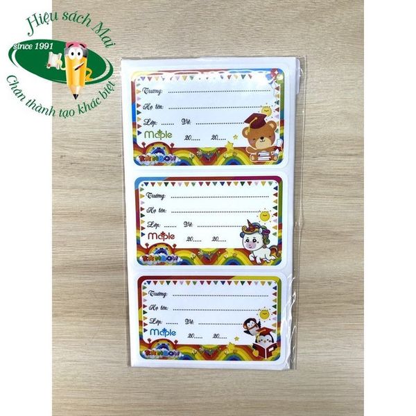Nhãn vở Maple (100 tập/hộp)
