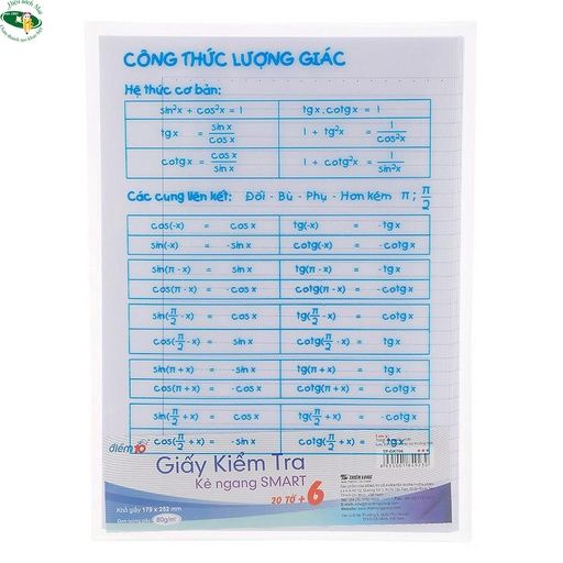 [THIÊN LONG] Giấy kiểm tra ô ly Điểm 10 TP-GKT06 (20 đôi + 6 đơn) (100) sản phẩm chính hãng