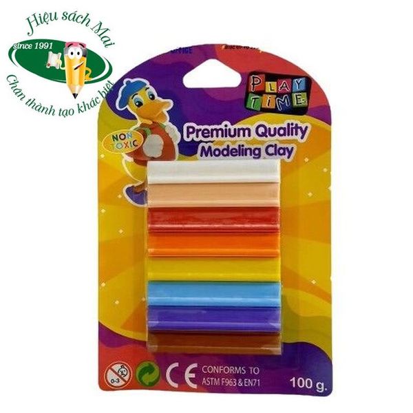Vỉ đất nặn 8 màu 100g 002-8100 (144)