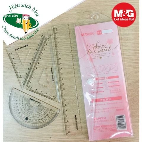 Arl960G2 Thước Bộ Eke (4Sp) 20Cm Hoa Đào Có Tại Hiệu Sách Mai Hãng M&G