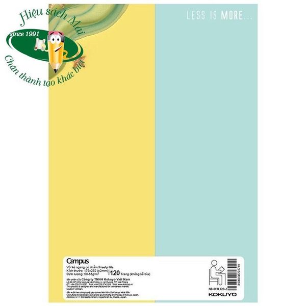 Vở kẻ ngang có chấm Campus ĐL58-65gsm