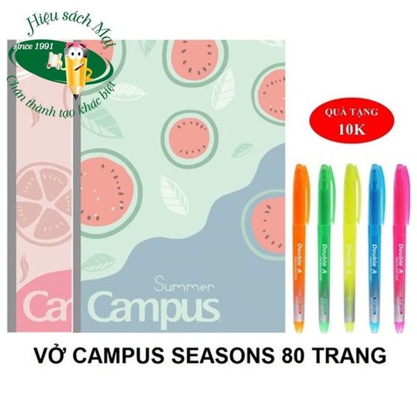 Vở kẻ ngang Campus ĐL58-65gsm