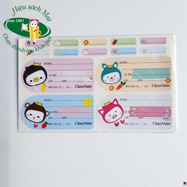 Nhãn vở Classmate