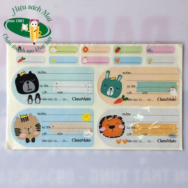 Nhãn vở Classmate