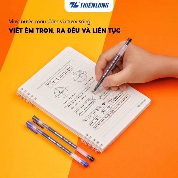 Bút Gel Thiên Long Gel-042 - Đen Chính Hãng - Có Tại Hiệu Sách Mai