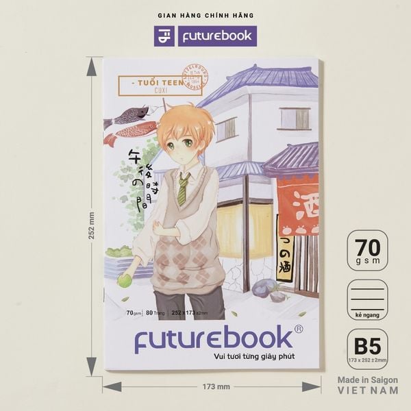 Vở Kẻ Ngang Đl70Gsm Happy Life Futurebook Chính Hãng - Có Tại Hiệu Sách Mai