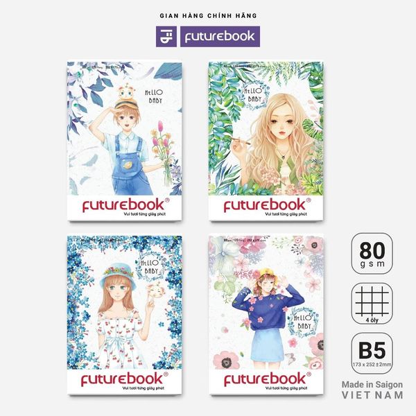 Vở Kẻ Ngang Đl70Gsm Happy Life Futurebook Chính Hãng - Có Tại Hiệu Sách Mai